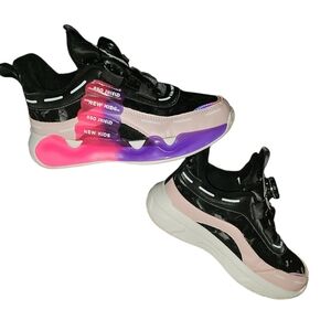 SHEIN Black and Purple Kids Sneakers